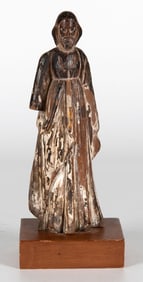 18th Century Spanish Colonial Carved Wooden Religious Figure