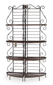 Pair of French Style Wrought Iron Bakers Racks