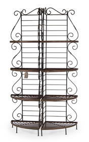 Pair of French Style Wrought Iron Bakers Racks (1 of 1)