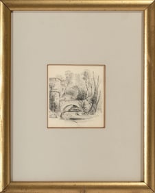 19th Century Pencil Drawing of Warwick Castle
