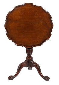 An Irish Chippendale Pie Crust Tilt Top Table