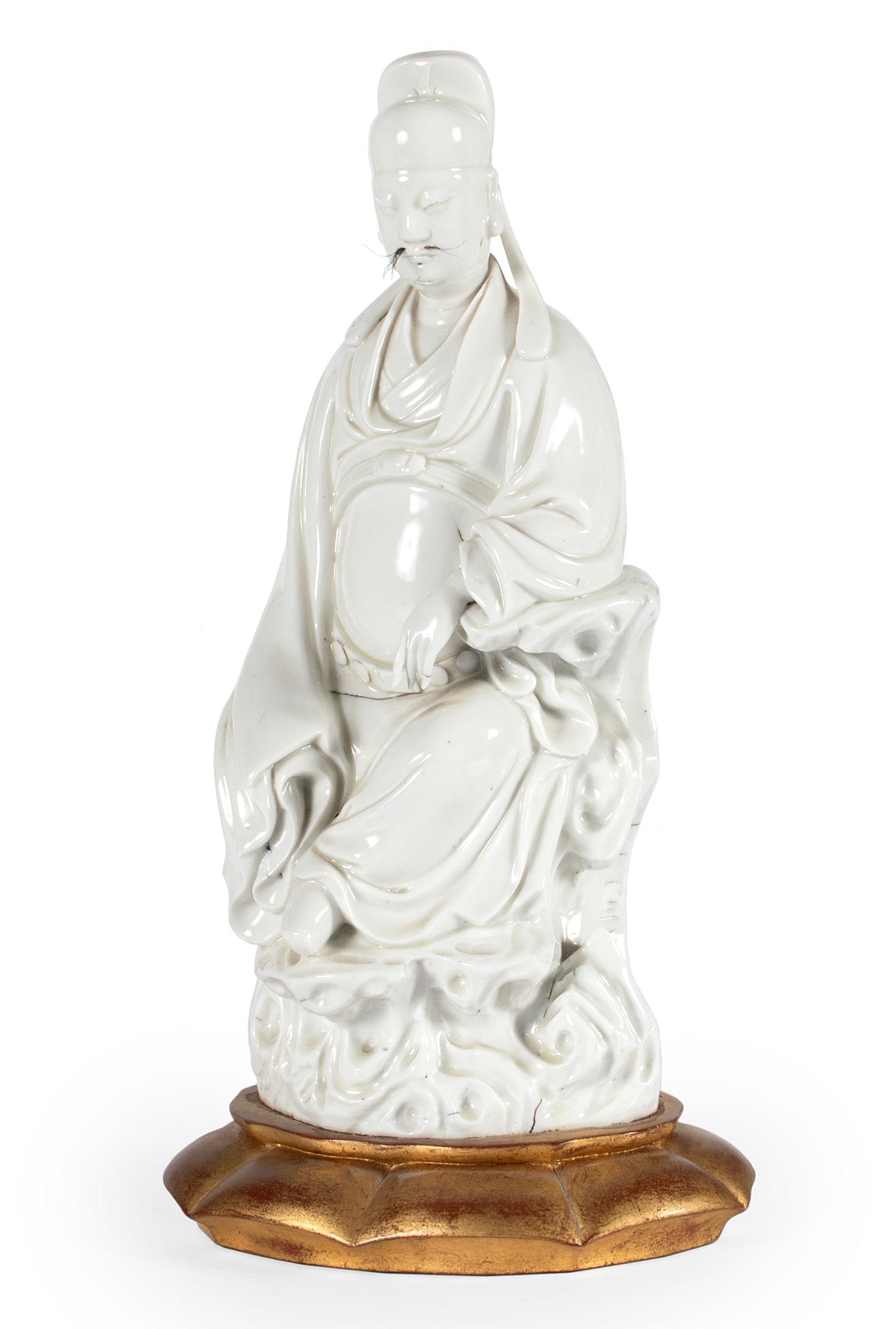 Chinese Dehua Seated Figure of Wenchang (1 of 4)