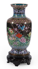A Large Chinese Cloisonne Floor Vase