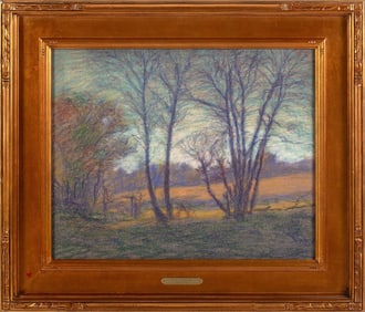 Edward Timothy Hurley (Cincinnati, 1869-1950) Pastel Landscape
