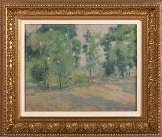 Edward Timothy Hurley (Cincinnati, OH 1869-1950) Oil Landscape on Board