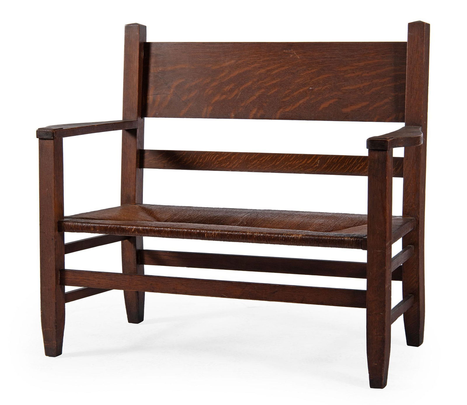 An Arts and Crafts Oak Bench (1 of 2)