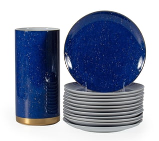 L'Objet Lapis Dessert Plate Grouping of 12 Plus