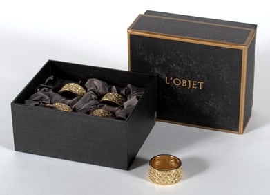 L'Objet Gold Pave Napkin Jewels