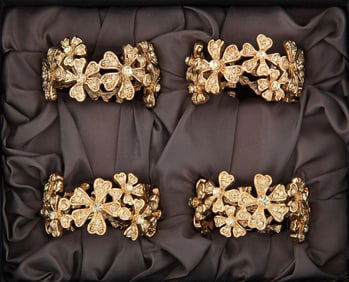 L'Objet Gold Garland Napkin Jewels