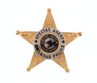 Obsolete Chessie System Special Agent Railroad Police Badge