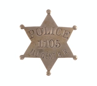 Obsolete Illinois Central Railroad Police Badge