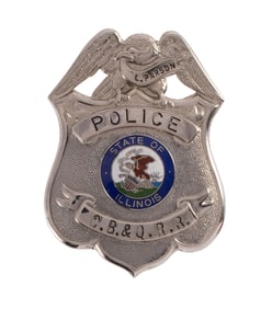 Obsolete Illinois Amtrak Police Sergeant Badge