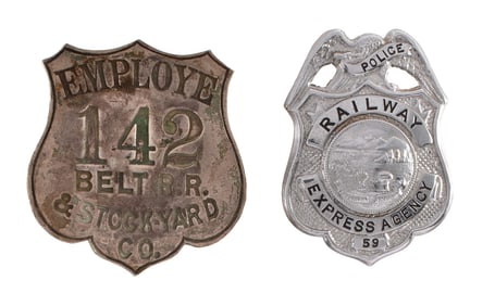 Illinois State C.B. & Q. Railroad Police Badge