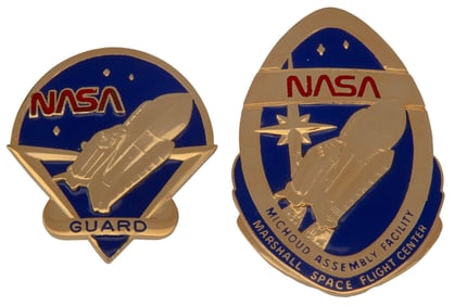 Two Obsolete NASA Michoud Marshall Badges