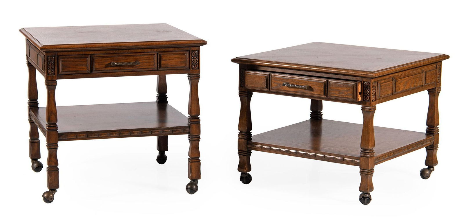 A Pair of Romweber Viking Oak Large Side Tabels (1 of 2)