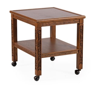 Romweber VIking Oak Two Tiered Side Table