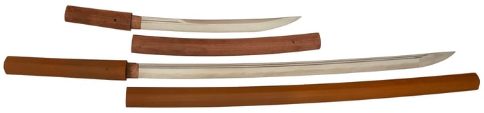 Showa Period Japanese Katana and Wakizashi Signed Arai Ikkansal Masayoshi