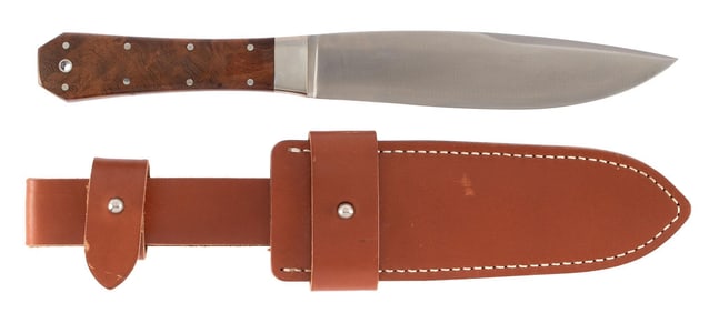 Guadrless Coffin Head Custom Bowie Knife By Bark River