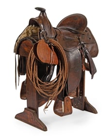 Rare S.C. Gallup Leather Saddle