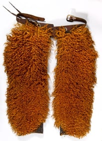 A Pair of Early 20th Century Gold Buffalo "Wooly" Chaps