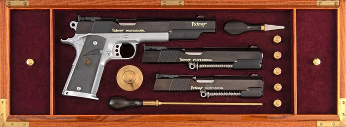*Exquisite and Rare Cased Three Barrel Pachmayr Colt MK IV/Series 80 Gold Cup National Match