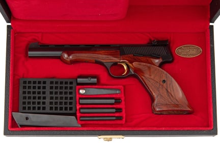 *Cased Belgium Browning Medalist Target Pistol