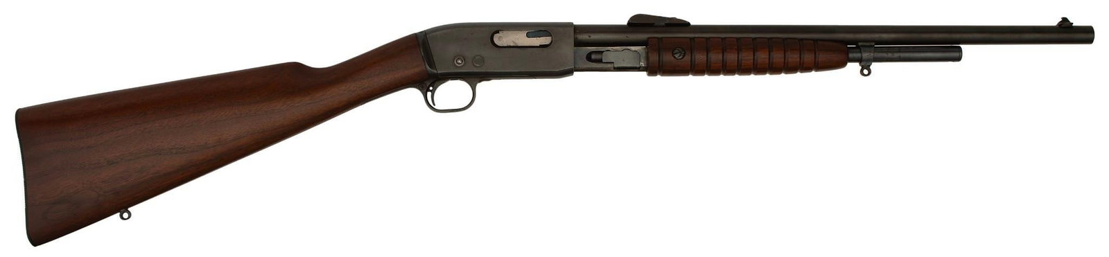 **Remington Model 25 Short Rifle: 32-20 WCF caliber, 17.75" Round barrel with half magazine tube, S/N 16712. Top of the barrel with 2 line Remington address over patent dates. Remington trademark on top of he barrel over caliber marki