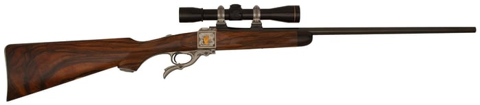 ** Engraved Dakota Arms Model 10 Falling Block Rifle