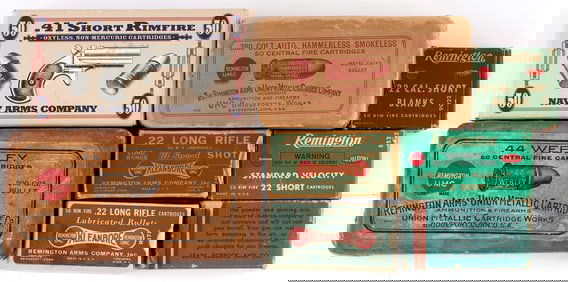 Vintage Ammunition Boxes – Remington UMC, Navy Arms, Sears