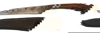 Hershel House (Kentucky, b . 1941) Woodbury Style Knife and Sheath