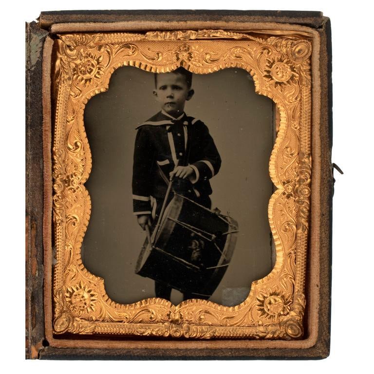 Tintype Image of a Drummer Boy (1 of 1)