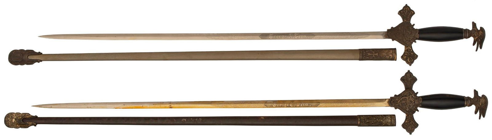 Two Knights of Columbus Fraternal Ceremonial Swords (1 of 7)