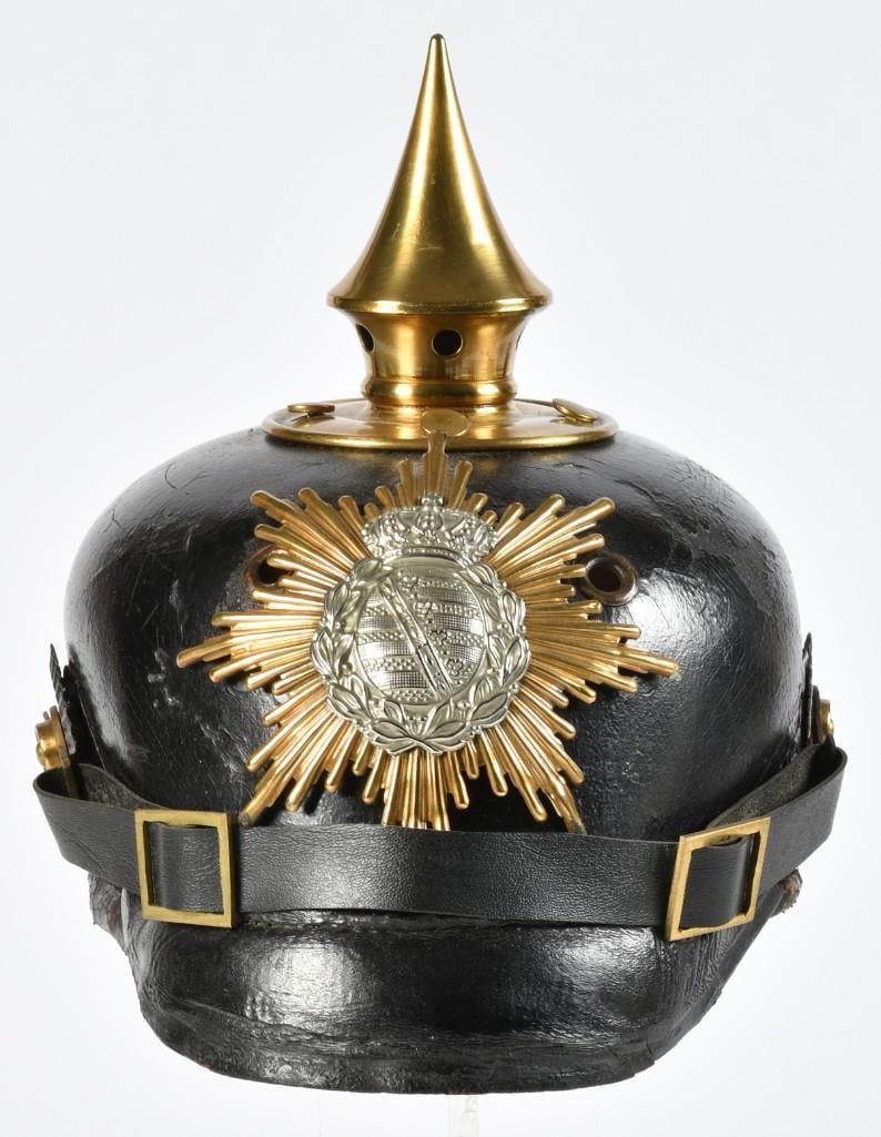 Composite Imperial German Saxon Model 1895 Enlisted Pickelhaube (1 of 5)