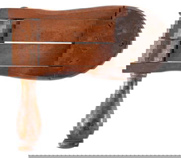 American Civil War Era Battle Rattle: American, mid 19th century. A USN marked 1860 wooden carved Civil War era battle rattle; ht. 8 x wd. 7 inches. Overall good condition.