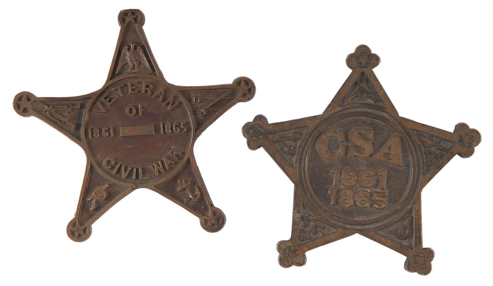 Two Cast Iron Civil War Era Grave Markers (1 of 2)