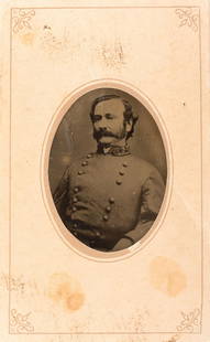 CDV Image of Confederate General Mansfield Lovell: A Civil War period CDV image of Confederate General Mansfield Lovell, oval image; 2 x 1.5 inches. Overall fair to good condition.