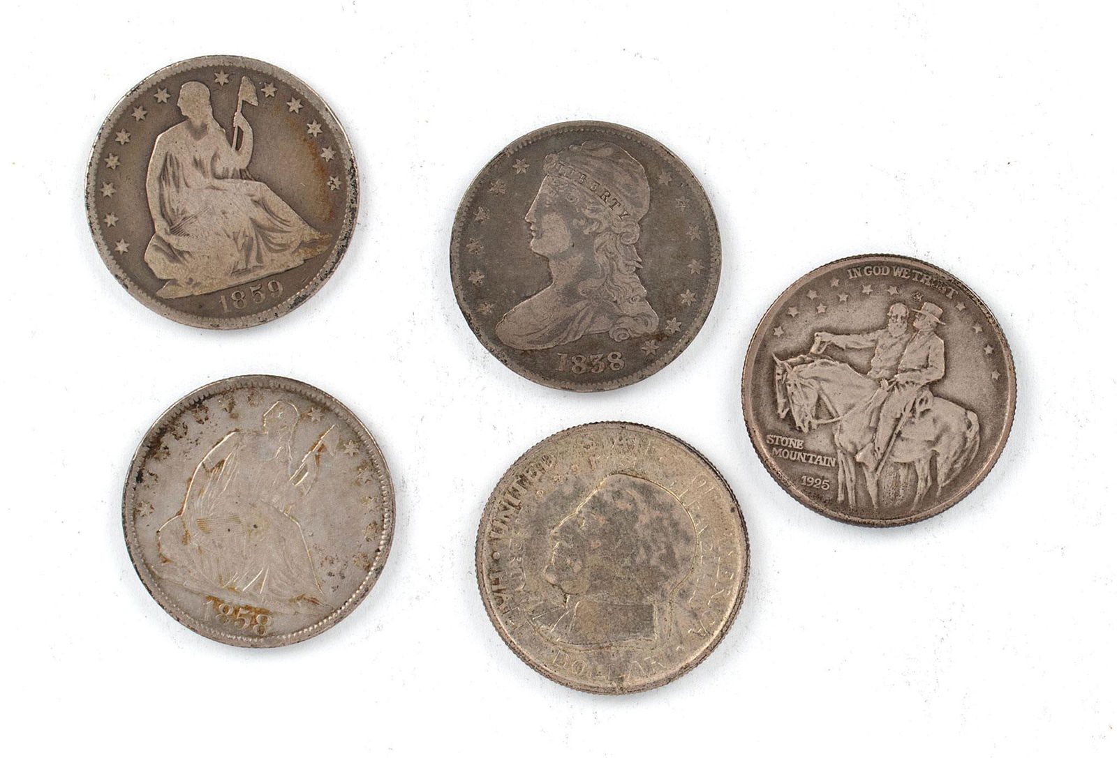 5 United States Half Dollar Silver Coins (1 of 2)