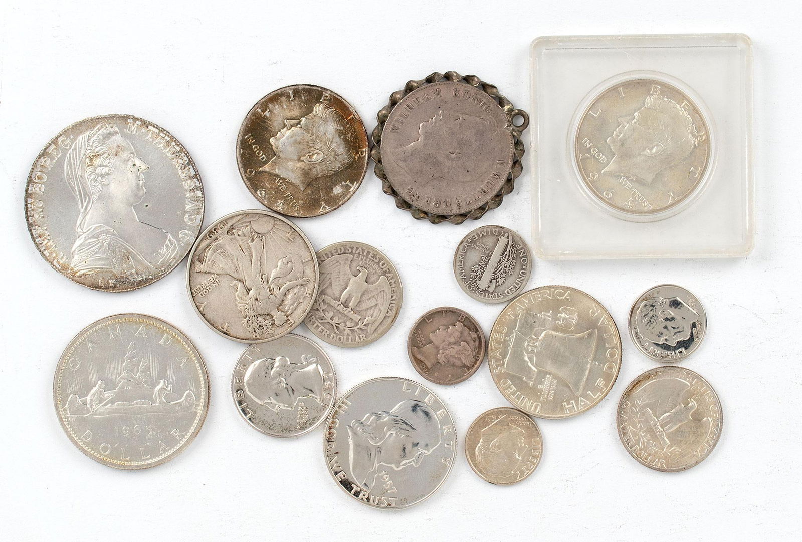 Grouping of Various Silver Coins (1 of 2)