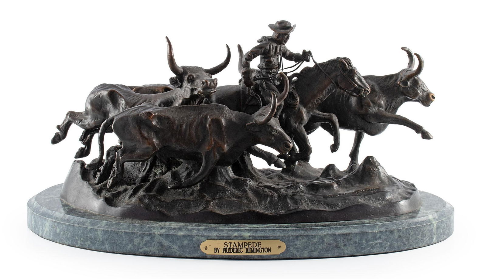 Stampede Bronze Sculpture After Frederic Remington (1 of 3)