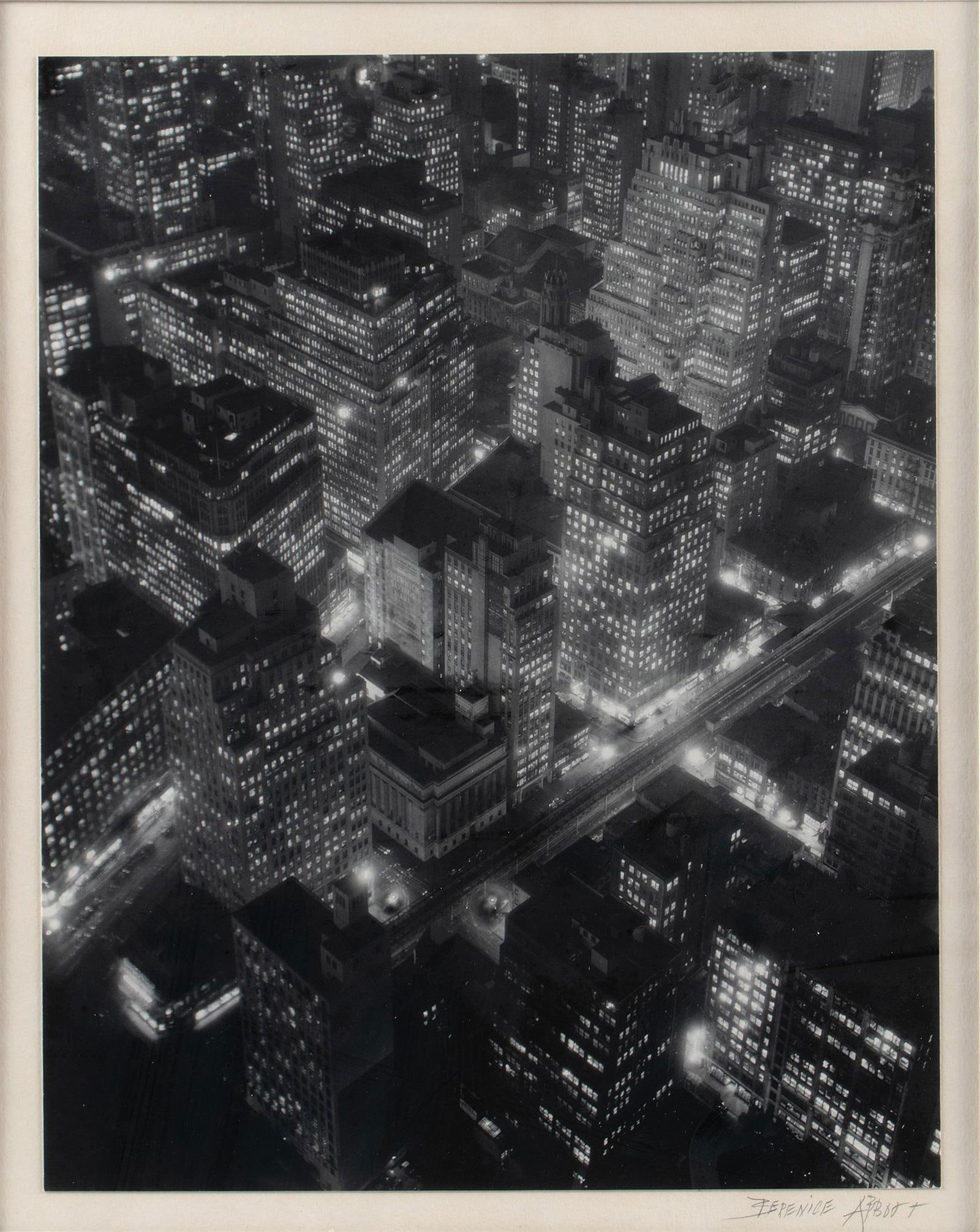 Gelatin Silver Print of New York at Night by Berenice Abbott (1 of 3)
