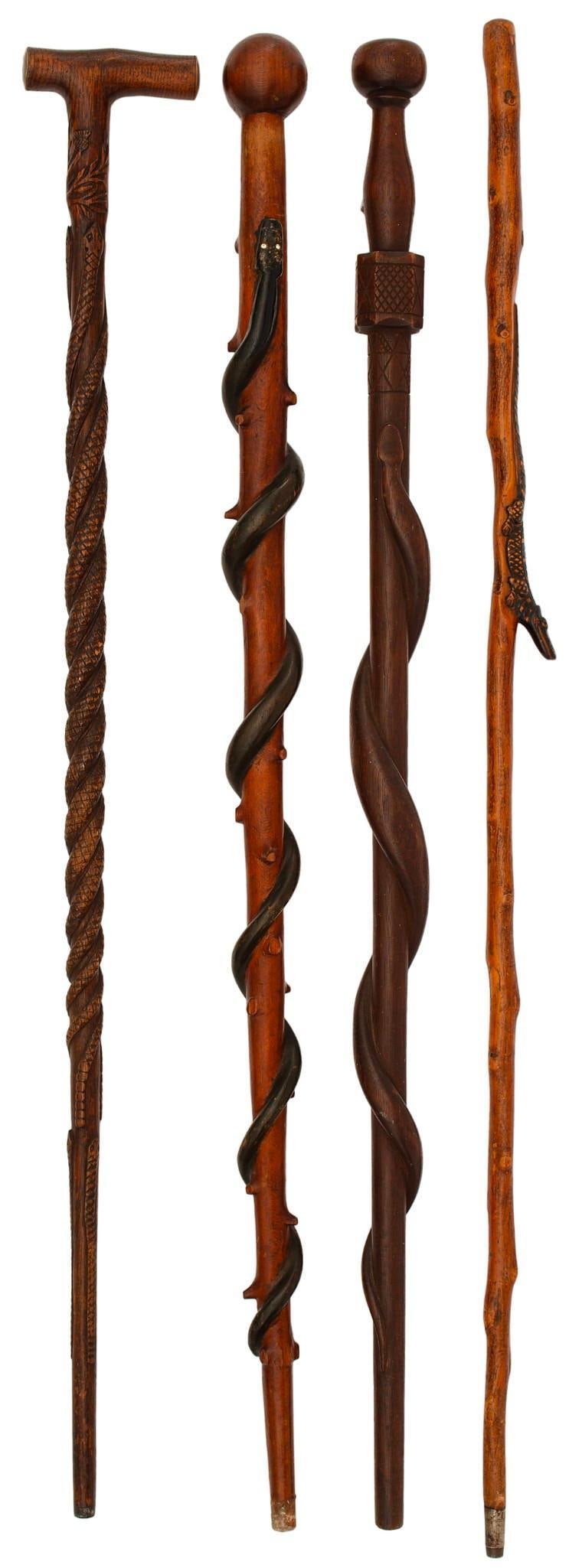 A Group of American Folk Art Snake Canes (1 of 4)
