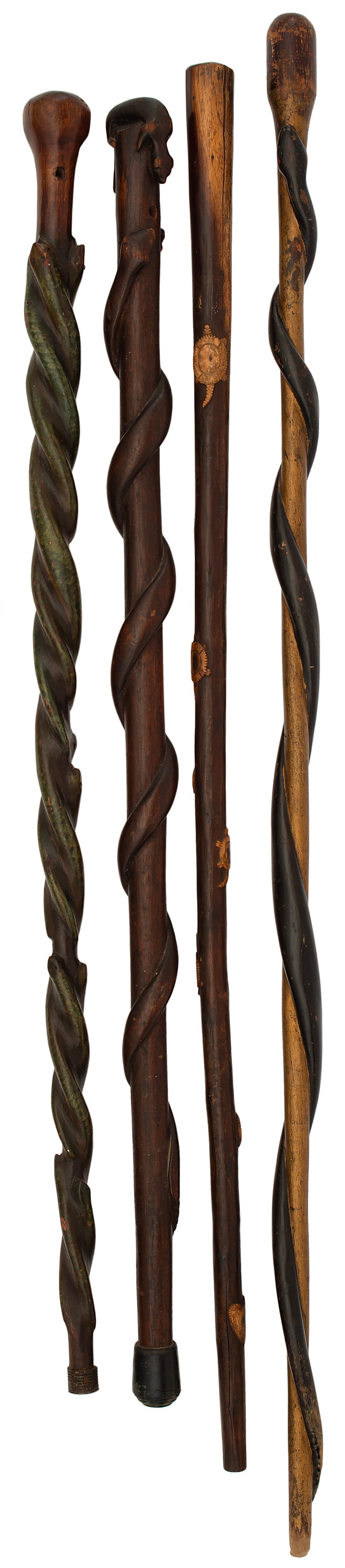 Group of American Folk Art Snake Canes (1 of 2)