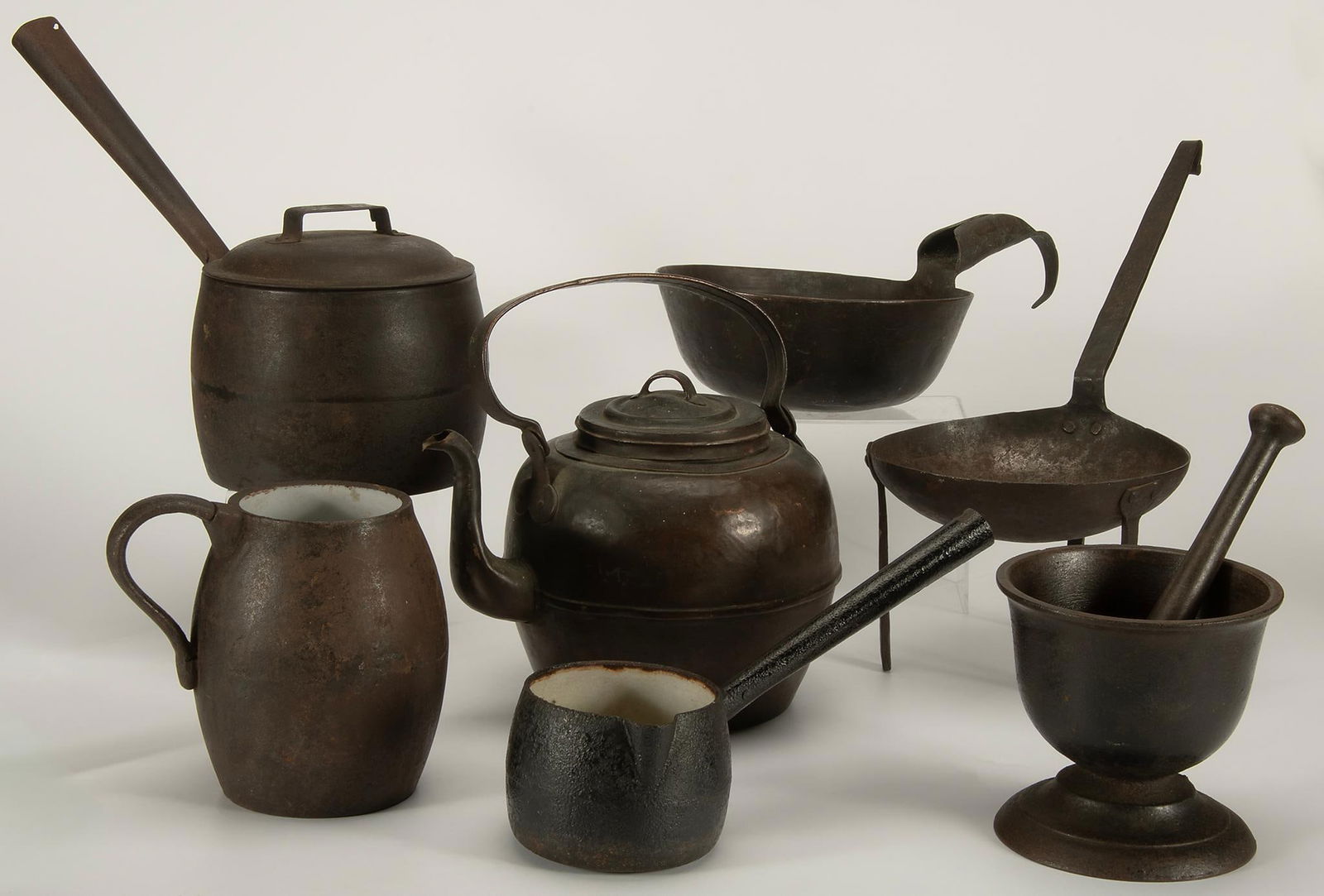 Grouping of Primitive Wrought Iron Cooking Items (1 of 6)
