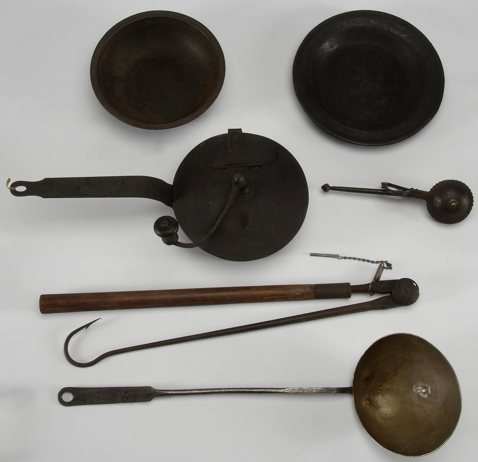 Grouping of Blacksmith Primitive Wrought Iron Tools (1 of 3)