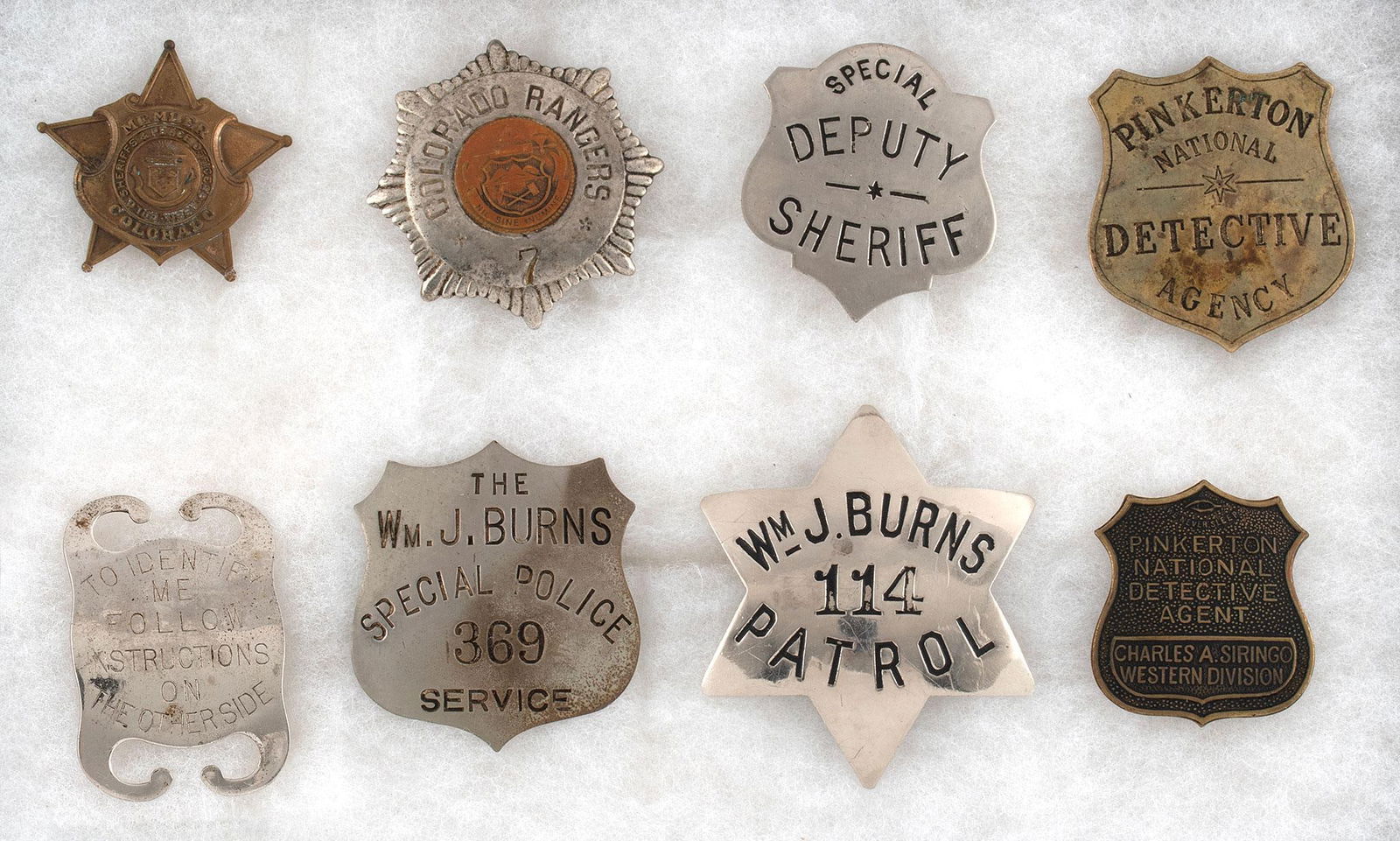 Grouping of Obsolete Police Badges (1 of 2)