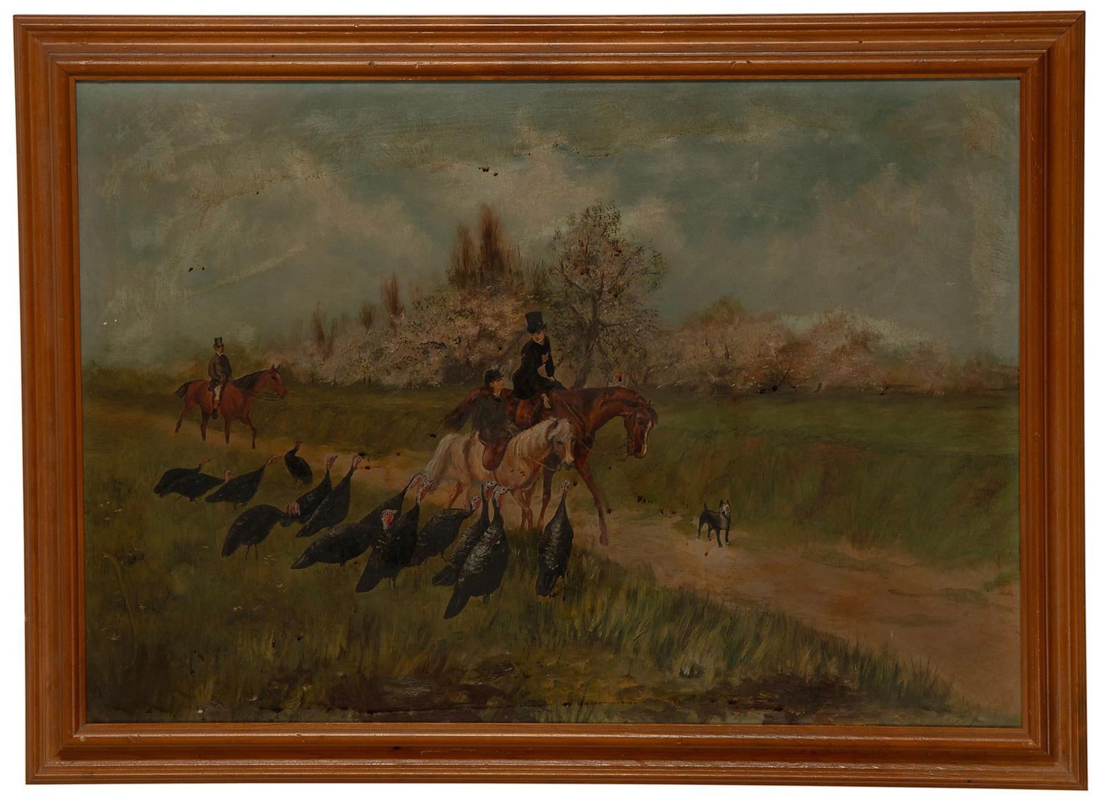 19th Century Equestrian Scene Oil on Canvas (1 of 2)