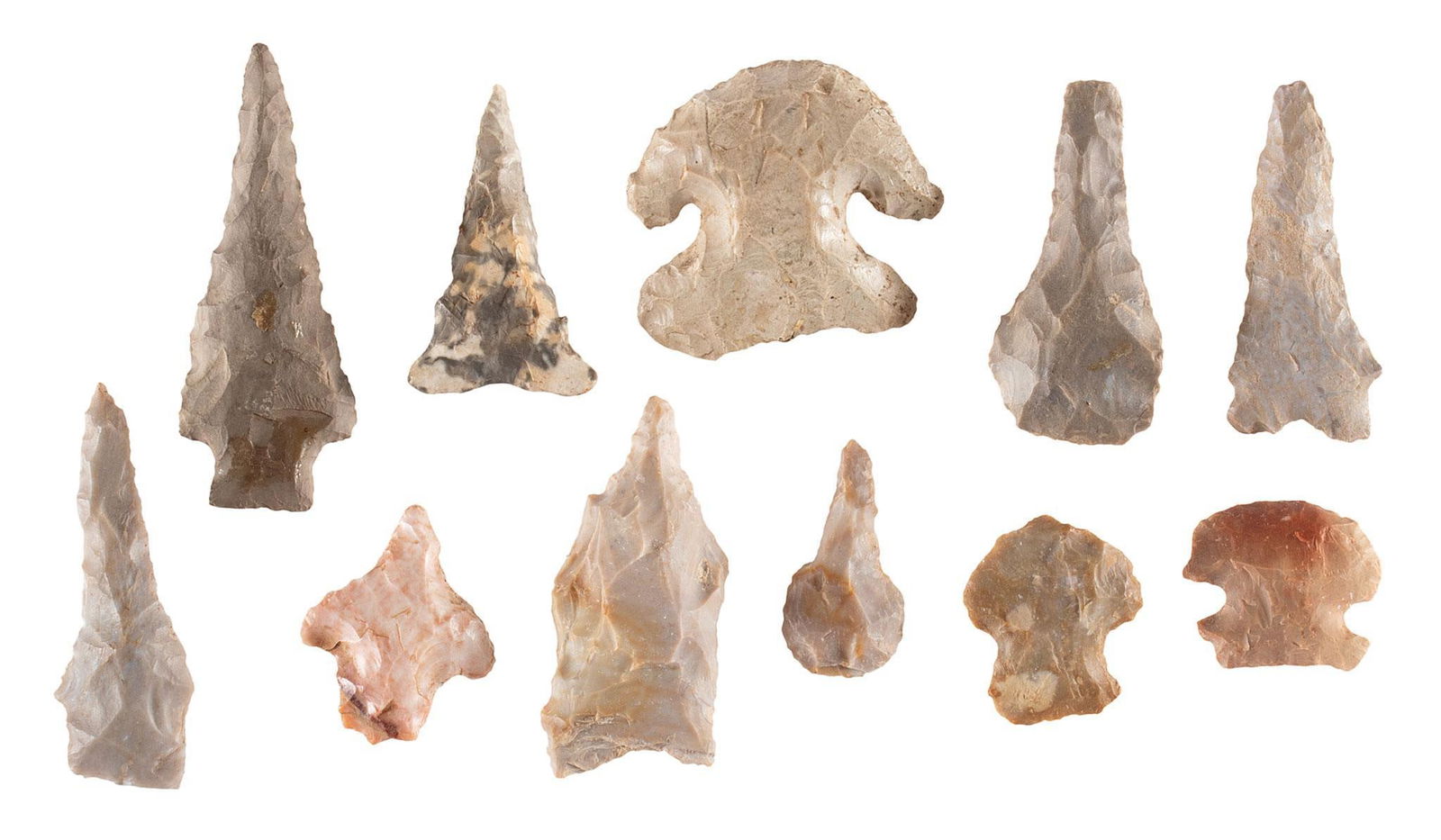 Framed Drills and Points Midwestern Native American (1 of 2)