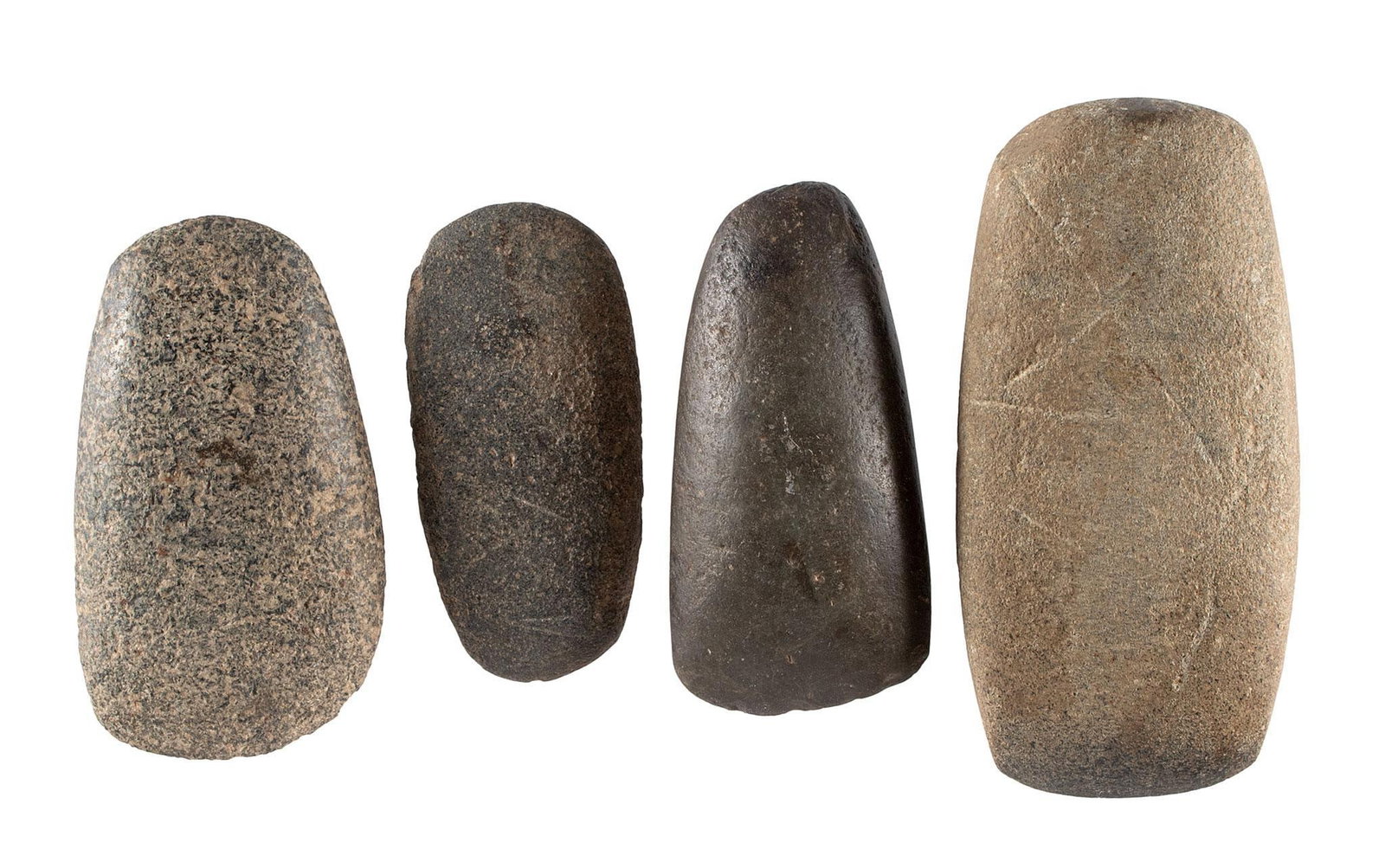 Native American Adze: Lot of 4 Native American Adzes. Largest 5.5 x 3".