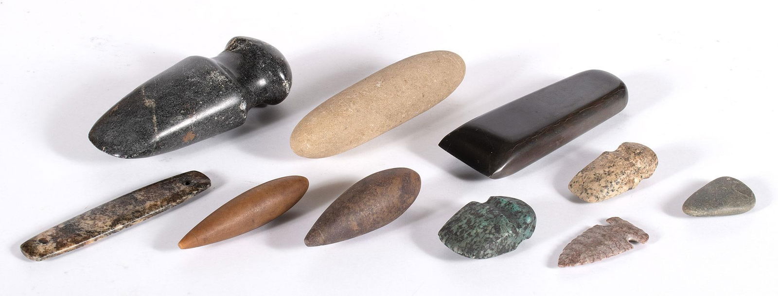 Group of Native American Points Axe Heads and tools (1 of 2)
