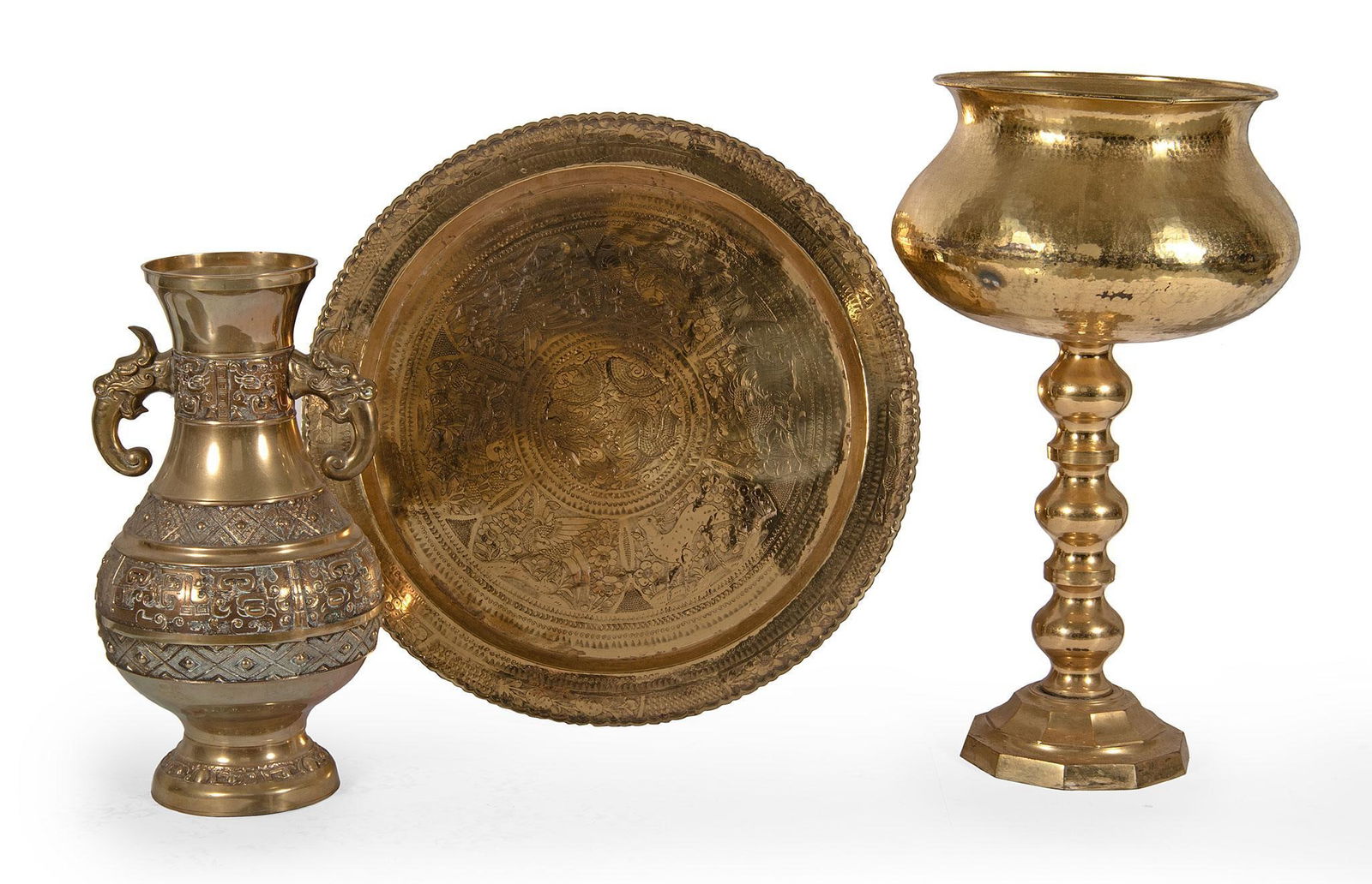 Grouping of Asian Decorative Brass Items (1 of 3)